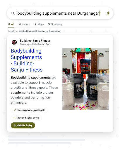 Building- Sanju Fitness in Durganagar, Kailashahar offers a range of bodybuilding supplements inc… post image