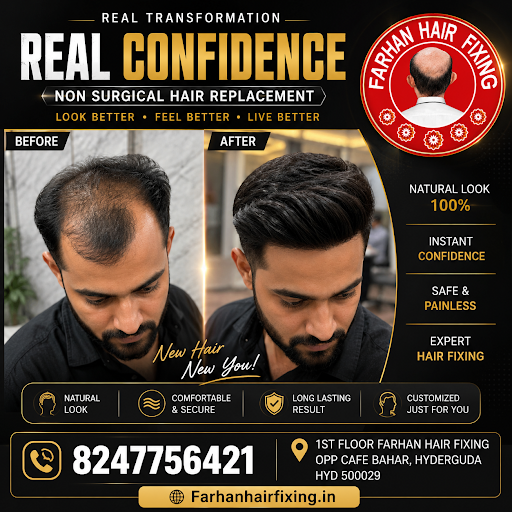 **Experience a natural-looking transformation with Farhan Hair Fixing, Hyderabad.** Our professio… post image