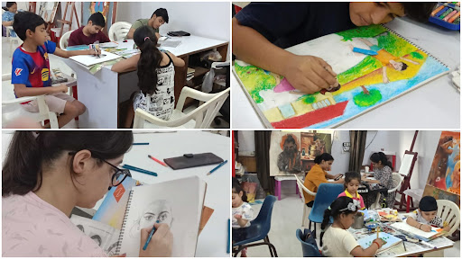 Kids work in classes