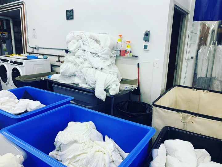 Happy Laundry and Dry Cleaning laundromat interior in Spokane, WA