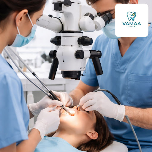 Curious about what really happens during a microscopic endodontic (root canal) procedure? At Vama… post image