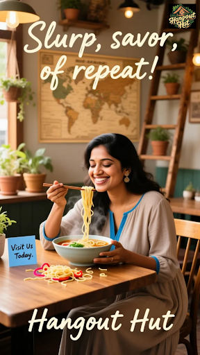 Cozy up with a steaming bowl of Hangout Hut's Chicken Ramen Noodles, Bangalore's most loved comfo… post image