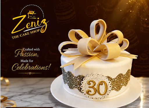🎀 Luxury Ribbon Cake by Zeniz Cakes – A Timeless Celebration of Elegance! ✨ post image