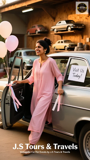 Experience the thrill of the past with J.S Tours & Travels' Vintage Car for Events in Hyderabad!… post image