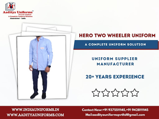 Hero Two Wheeler Uniform Available At Aaditya Uniforms post image