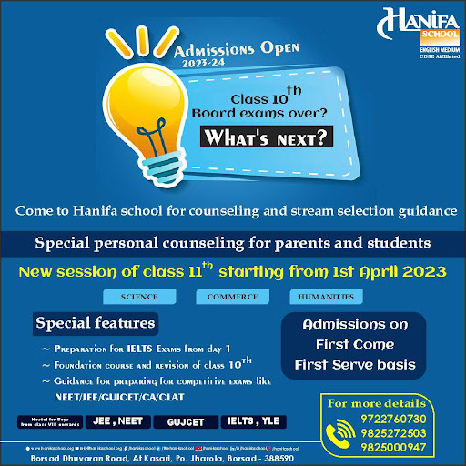 Admissions open for Nursery to class XII post image