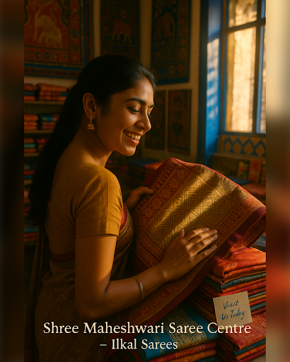 Experience the rich heritage of Ilkal's finest handloom sarees at Shree Maheshwari Saree Centre.… post image