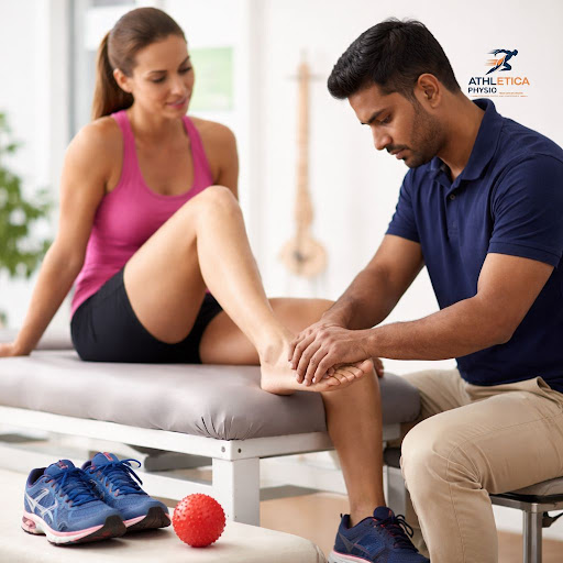 Heel pain slowing down your run or daily walk? At Athletica Physio in Sector 26A, Gurugram, we sp… post image