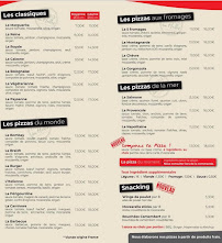 Menu Pizzeria des Halles Page 2