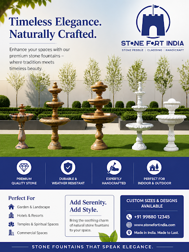 🌿 Premium Marble Stone Fountain Supplier in India | Stone Fort India post image