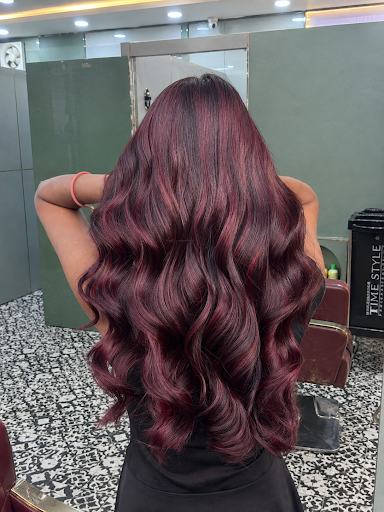 Wine red hair colour with highlights excellent transformation post image