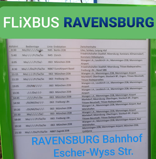 Flixbus bus stop Ravensburg - Thumbnail