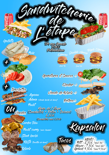 Sandwicherie Etape : Kebab, Tacos, Kapsalon. Fast-Food En Livraisons 77