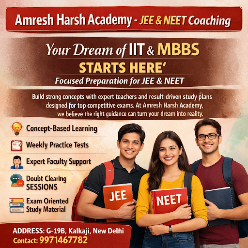At Amresh Harsh Academy - JEE & NEET Coaching we provide a powerful combination of Concept Based… post image