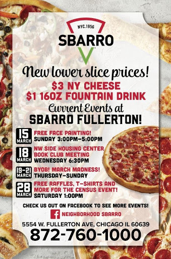 Neighborhood Sbarro Pizza Restaurant In Chicago