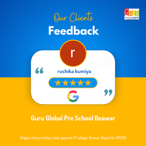 At Guru Global Pre School Beawar, we're thrilled to have Ruchika Kumiya rave about her experience… post image