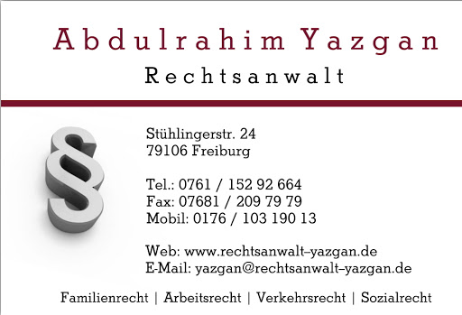 Scheidungsanwalt Rechtsanwalt Abdulrahim Yazgan - Scheidung Freiburg Türk Avukat Freiburg Türkischer Anwalt Freiburg - Thumbnail