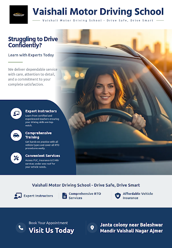 Vaishali Motor Driving School offers comprehensive driving lessons to help you gain confidence an… post image