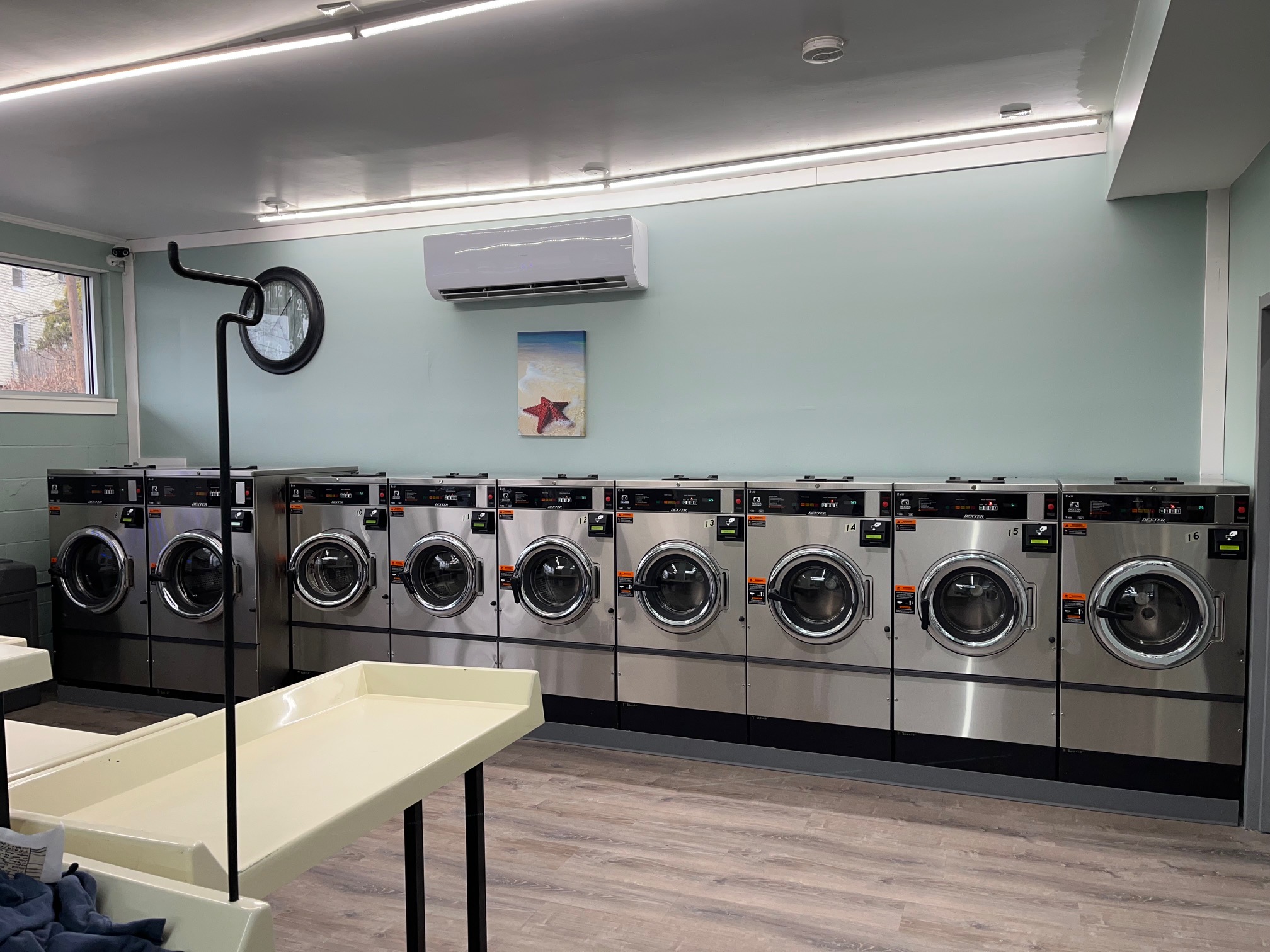 Hillside Launderette facility with washing machines in Amesbury