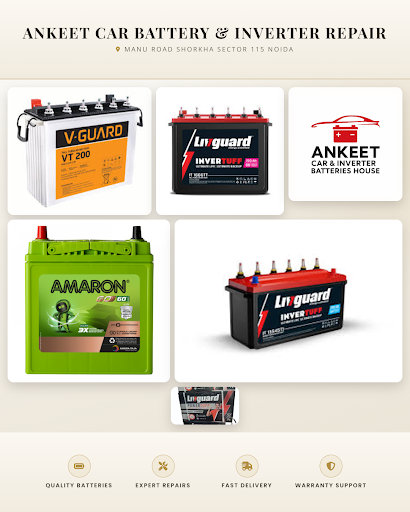 Ankeet Car Battery & Inverter Repair offers premium batteries including Amaron 38B20L, ideal for…