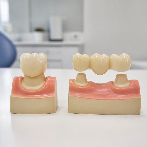 Confused between dental crowns and bridges for missing or damaged teeth? At DR.BENAL'S DENTAL CLI… post image
