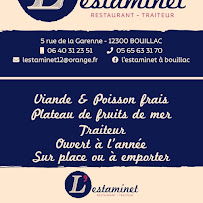 Menu L'estaminet à Bouillac Page 3