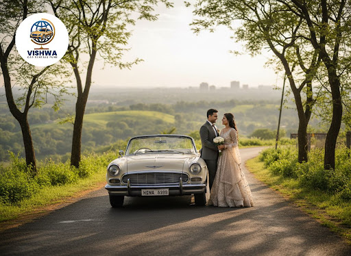 Planning your dream pre-wedding shoot in Pune? Elevate every frame with a classic vintage car or…