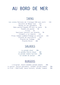 Menu Au Bord de Mer Page 1