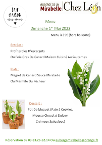 Menu Auberge de la Mirabelle 