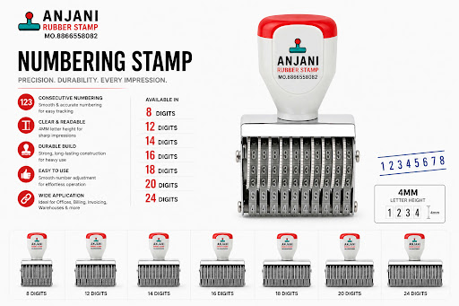 Premium Numbering Stamp for fast, clear, and accurate sequential numbering. Ideal for invoices, b… post image