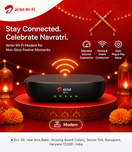 Experience reliable internet with Airtel Store Wifi Broadband's high-quality modem for the best W… post image