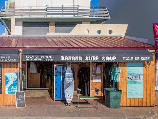 BANANA SURF SHOP CAFE: Restaurant et découverte/location/stage/cours ou école de surf à Lacanau Océan