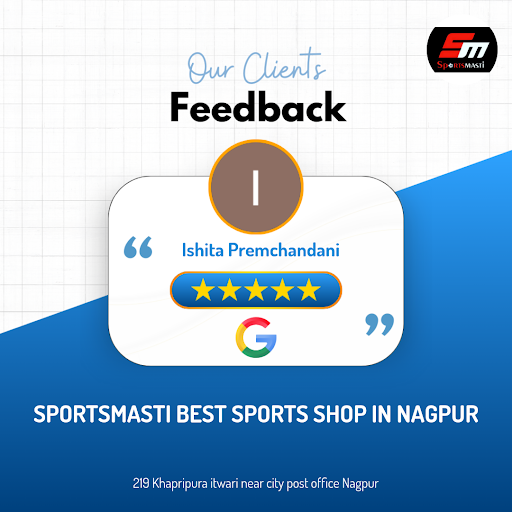 Ishita Premchandani's experience at SPORTSMASTI BEST SPORTS SHOP IN NAGPUR was exceptional! She l… post image