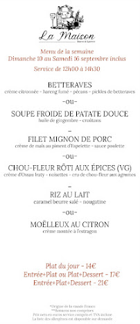 Menu La Maison de l'horloge Page 8