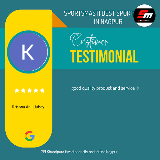 Krishna Anil Dubey raves about his exceptional experience at SPORTSMASTI BEST SPORTS SHOP IN NAGP… post image
