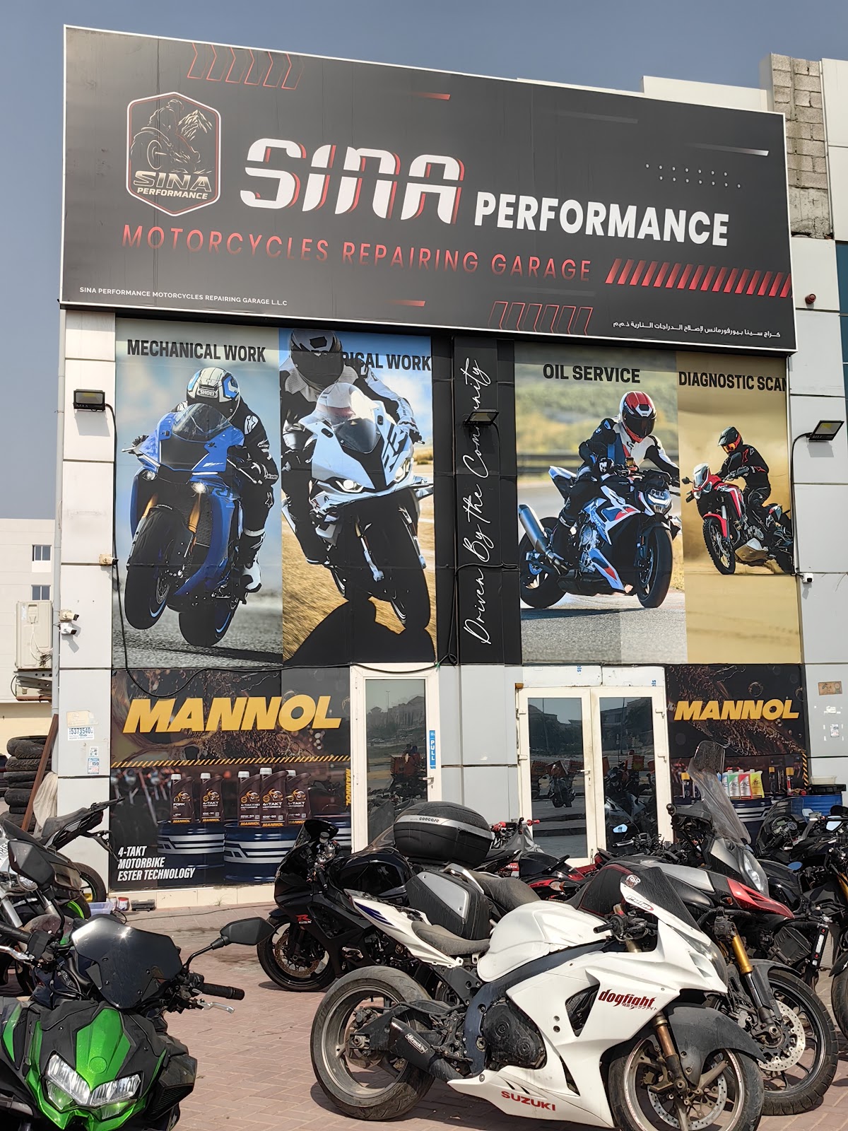 Sina Performance Motorcycle Garage.