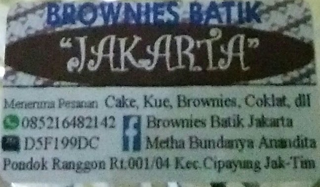 Cake & Brownies Batik Jakarta, Author: meta sari