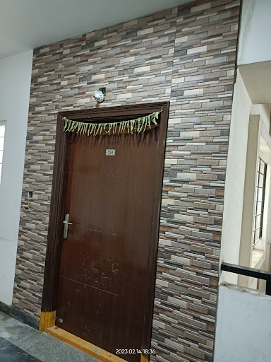 Wall cladding fittings work