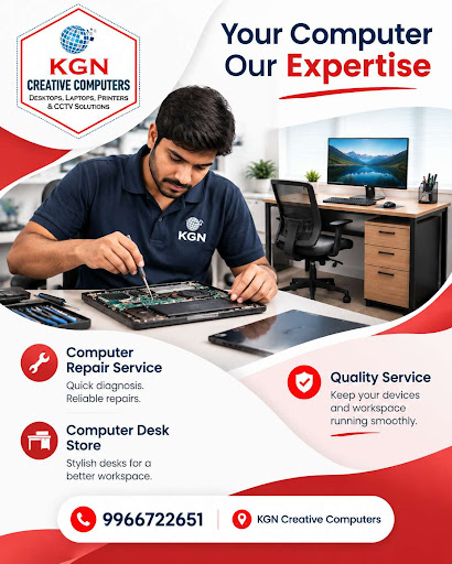 Need a quick fix or a stylish workspace? 💻 Discover KGN Creative for reliable repairs and stylish… post image