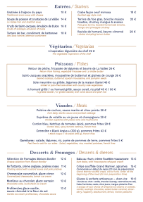 Menu LA VALLÉE - Hôtel Restaurant Page 3