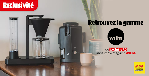 Découvrez Wilfa en exclusivité chez MDA ! Retrouvez une sélection de petit électroménager pensée pour vous accompagner au quotidien, avec des appareils performants, pratiques et au design soigné.

Machine à café, blender, bouilloire, grille-pain et autres équipements : la gamme Wilfa vous permet d’équiper votre cuisine avec des produits conçus pour durer.

Et le vrai plus ? Tous les produits Wilfa sont garantis 5 ans. Une garantie longue durée pour choisir votre petit électroménager avec encore plus de sérénité.

Vous recherchez du petit électroménager de qualité, durable et garanti ? Venez découvrir la gamme Wilfa, disponible en exclusivité dans vos magasins MDA.

Rendez-vous en magasin et sur : www.mda-electromenager.com