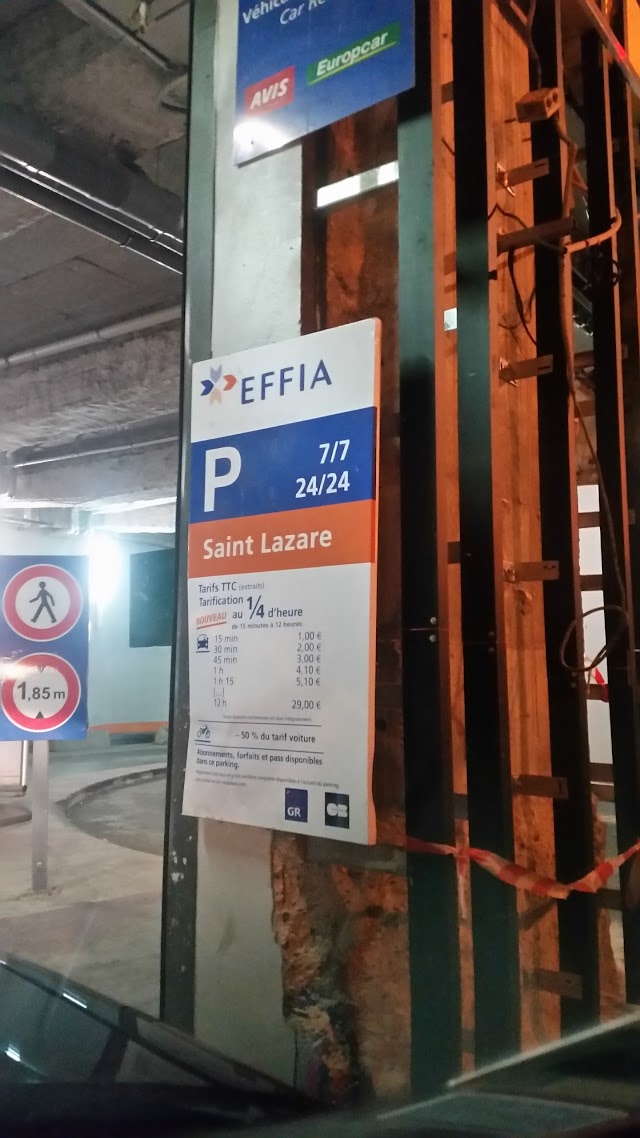Parking EFFIA gare saint Lazare