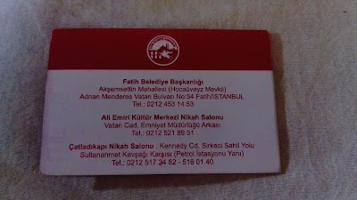 Fatih Belediyesi Ali Emiri Efendi Nikah Salonu