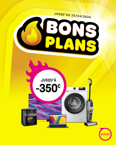 Les BONS PLANS Adolff Electroménager Pulsat sont de retour ! 🔥🎉
Du 23 mars au 25 avril, profitez de nombreuses offres exceptionnelles sur une large sélection de produits en magasin ✨
TV, électroménager… c’est le moment idéal pour vous équiper ou vous faire plaisir à prix avantageux 
👉Rendez-vous dans votre magasin Adolff Electroménager Pulsat à Saverne pour profitez de nos offres ! 