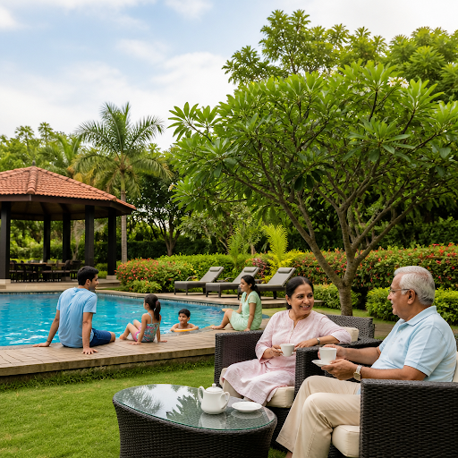 Planning a get-together with kids, parents and grandparents? Vishika Resorts in Tolkatta offers t… post image