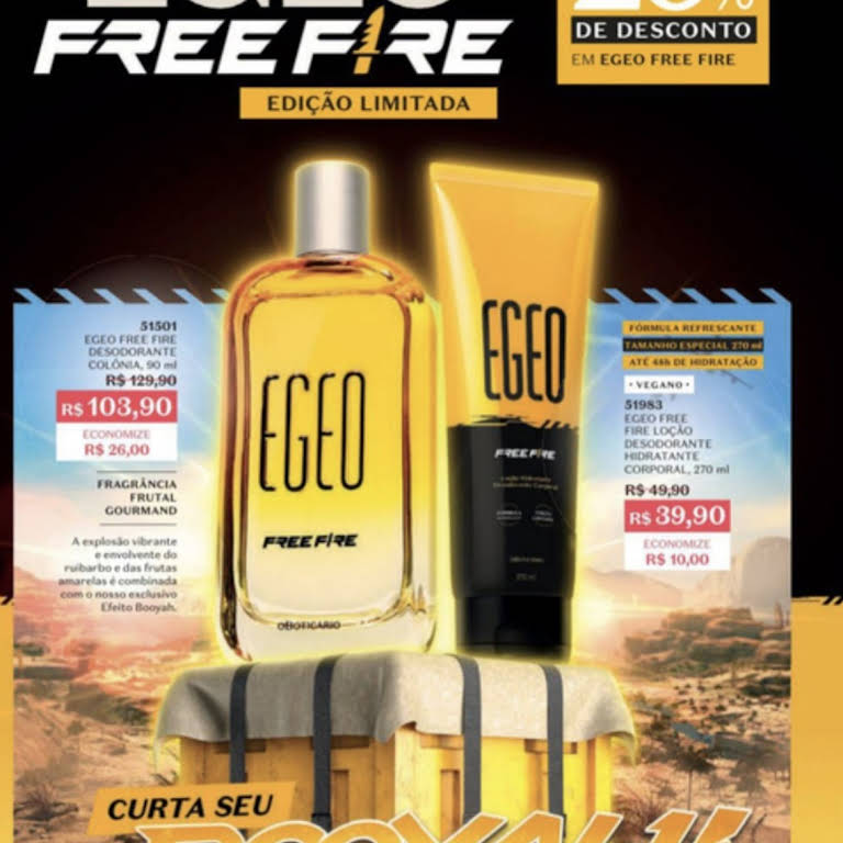 Egeo Free Fire Desodorante Colônia 90ml