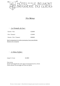 Menu HÔTEL LE BELMONT - BRASSERIE DU GUIERS Page 6