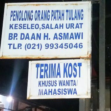 PENOLONG ORANG PATAH TULANG BP DAAN - H ASMAWI, Author: Nur Aeni