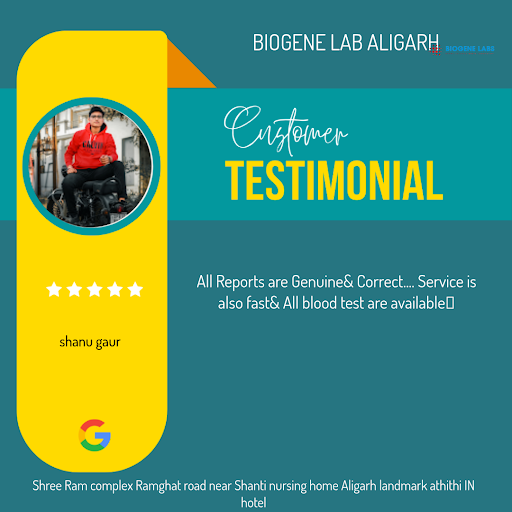 Shanu Gaur's exceptional experience at BioGene Lab Aligarh! He loved our comprehensive health che… post image