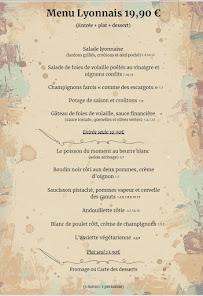 Menu L' Atelier d' Yvonne Page 1